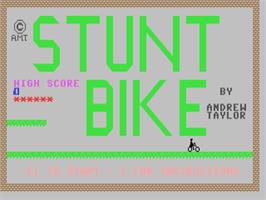 Title screen of Stunt Bike on the Commodore 64.