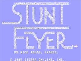 Title screen of Stunt Flyer on the Commodore 64.