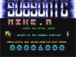 Title screen of Subsonic on the Commodore 64.