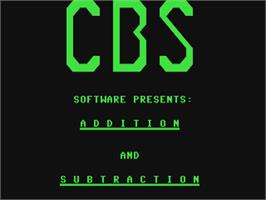 Title screen of Success With Math - Addition And Subtraction on the Commodore 64.