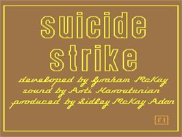 Title screen of Suicide Strike on the Commodore 64.