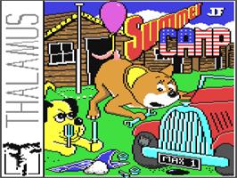 Title screen of Summer Camp on the Commodore 64.