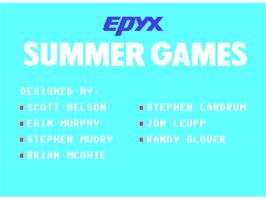 Title screen of Summer Games on the Commodore 64.