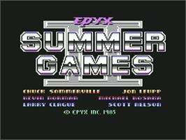 Title screen of Summer Games 2 on the Commodore 64.