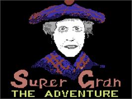 Title screen of Super Gran - The Adventure on the Commodore 64.