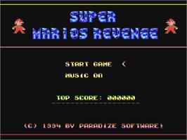Title screen of Super Marios Revenge on the Commodore 64.