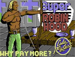 Title screen of Super Robin Hood on the Commodore 64.