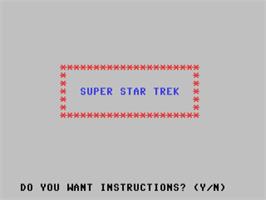 Title screen of Super Star Trek (Unknown) on the Commodore 64.