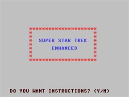 Title screen of Super Star Trek Enhanced on the Commodore 64.
