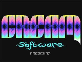 Title screen of Superball on the Commodore 64.