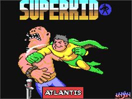 Title screen of Superkid on the Commodore 64.