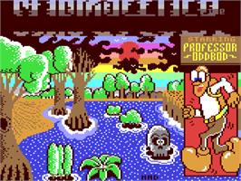 Title screen of Swamp Fever on the Commodore 64.