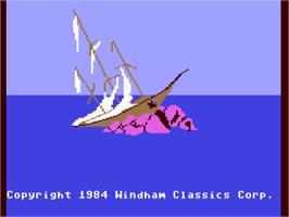 Title screen of Swiss Family Robinson on the Commodore 64.