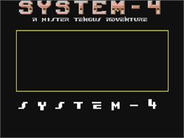 Title screen of System-4 on the Commodore 64.