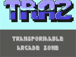 Title screen of TRAZ on the Commodore 64.