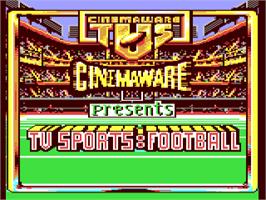 Title screen of TV Sports: Football on the Commodore 64.