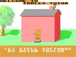 Title screen of Table Invaders on the Commodore 64.