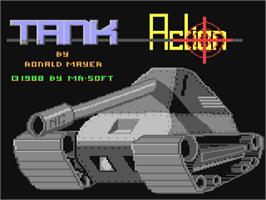 Title screen of Tank Action on the Commodore 64.