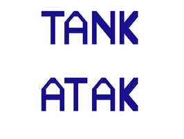Title screen of Tank Atak on the Commodore 64.