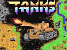 Title screen of Tanks (RadarSoft) on the Commodore 64.