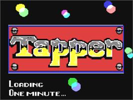 Title screen of Tapper on the Commodore 64.