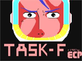 Title screen of Task-f on the Commodore 64.
