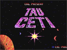 Title screen of Tau Ceti on the Commodore 64.