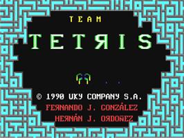 Title screen of Team Tetris on the Commodore 64.