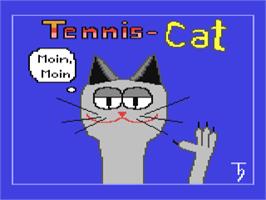 Title screen of Tennis-cat on the Commodore 64.