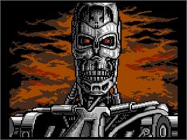 Title screen of Terminator 2: Judgment Day on the Commodore 64.