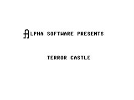 Title screen of Terror Castle on the Commodore 64.