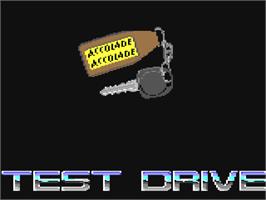 Title screen of Test Drive on the Commodore 64.