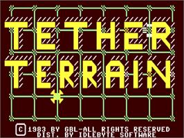 Title screen of Tether Terrain on the Commodore 64.