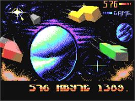 Title screen of Tetris (Lars Holmqvist) on the Commodore 64.