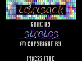 Title screen of Tetrisack on the Commodore 64.