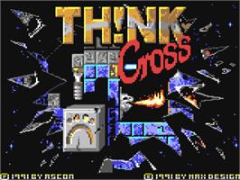 Title screen of Th!nk Cross on the Commodore 64.