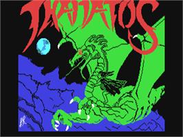 Title screen of Thanatos on the Commodore 64.