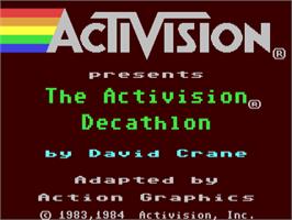 Title screen of The Activision Decathlon on the Commodore 64.
