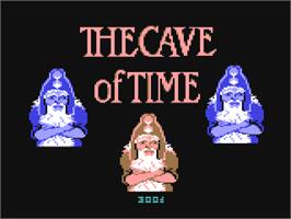 Title screen of The Cave of Time on the Commodore 64.