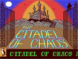 Title screen of The Citadel of Chaos on the Commodore 64.