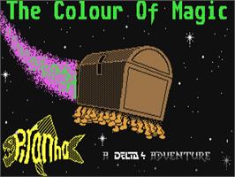 Title screen of The Colour of Magic on the Commodore 64.