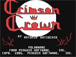 Title screen of The Crimson Crown on the Commodore 64.