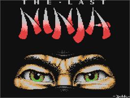 Title screen of The Last Ninja on the Commodore 64.