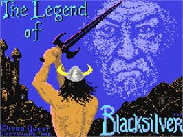 Title screen of The Legend of Blacksilver on the Commodore 64.
