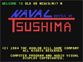 Title screen of The Naval Battle of Tsushima on the Commodore 64.