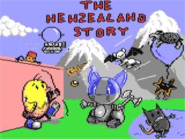 Title screen of The New Zealand Story on the Commodore 64.