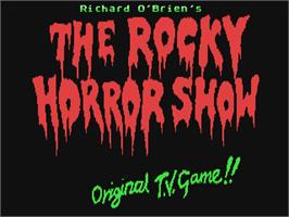 Title screen of The Rocky Horror Show on the Commodore 64.