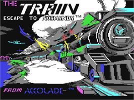 Title screen of The Train: Escape to Normandy on the Commodore 64.