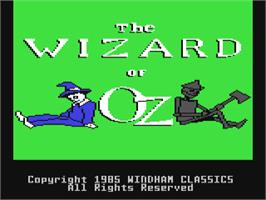 Title screen of The Wizard of Oz on the Commodore 64.