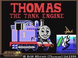 Title screen of Thomas The Tank Engine's Fun With Words on the Commodore 64.